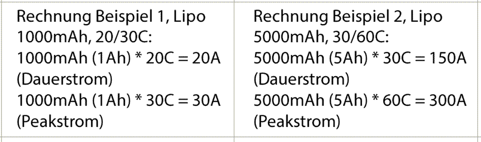 Berechnung Lipo Akku